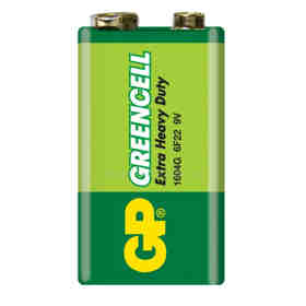 Батарейка солевая GP 6F22 GREEN CELL 1604G-OS1 S-1/10/500