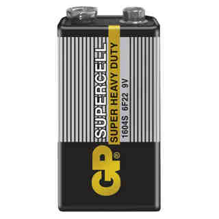 Батарейка солевая GP 6F22 SUPER CELL 1604S-B S-1/10/500