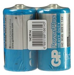 Батарейка солевая GP R14 CEBRA 2S2/24/240