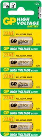 Батарейка высоковольтная GP 23А 23AF BL-5/100/1000
