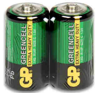 Батарейка солевая GP R14 GREEN CELL 14G-OS2 S-2/24/480