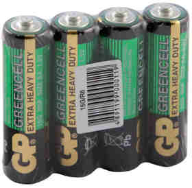 Батарейка солевая GP R6 GREEN CELL 15G-OS4 S-4/40/200/1000