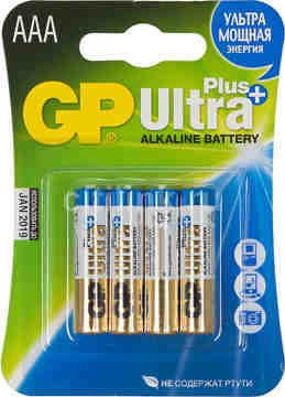 Батарейка щелочная GP LR03 ULTRA PLUS ALKALINE 24AUP-2CR4 BL-4/40/320