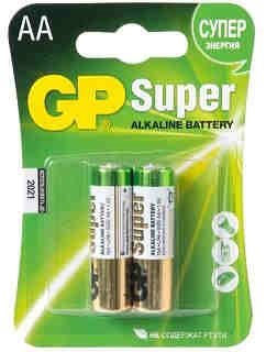 Батарейка щелочная GP LR6 SUPER ALKALINE 15A-2UE2 BL-2/20/160
