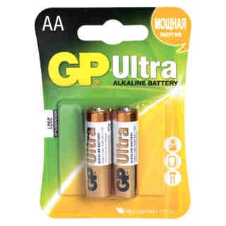 Батарейка щелочная GP LR6 ULTRA ALKALINE 15AU-2CR2 BL-2/20/160