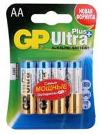 Батарейка щелочная GP LR6 ULTRA PLUS ALKALINE 15AUP-2CR4 BL-4/40/320