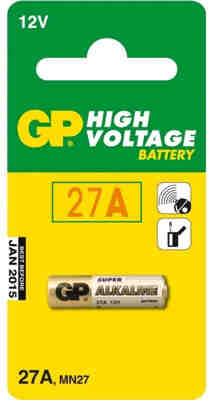 Батарейка высоковольтная GP 27А 27A-ВС1 BL-1/100
