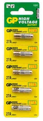 Батарейка высоковольтная GP 27А 27A-ВС5 BL-5/100